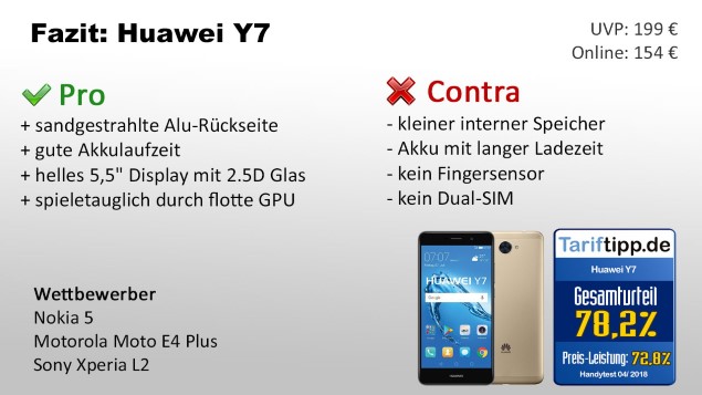 Fazit zum Huawei Y7