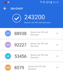 S9 im Antutu Benchmark Test