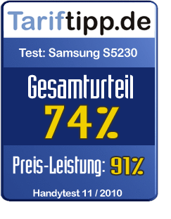 Testsiegel Samsung S5230 Star