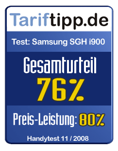 Testsiegel Samsung SGH-i900 Omnia