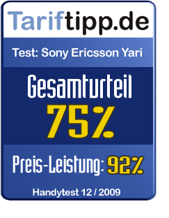 Testsiegel Sony Ericsson Yari