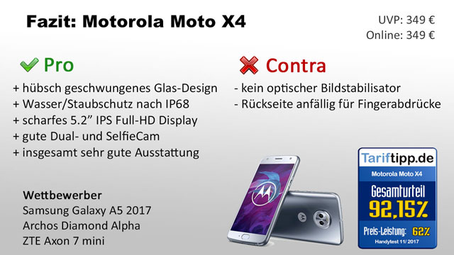 Fazit zum Motorola Moto X4