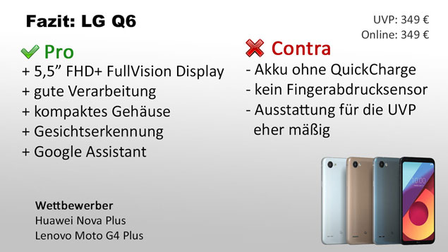 Fazit zum LG Q6