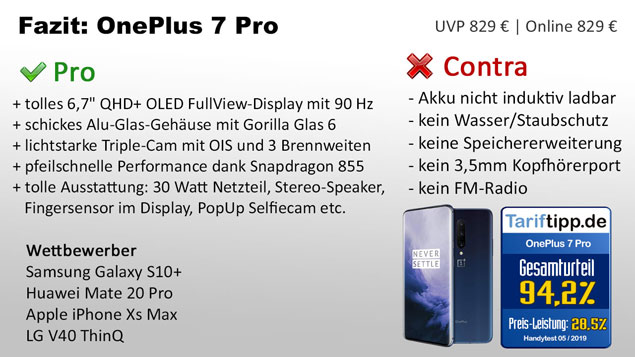 Fazit zum Test des OnePlus 7 Pro