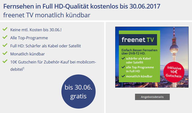 freenet TV Aktion gratis