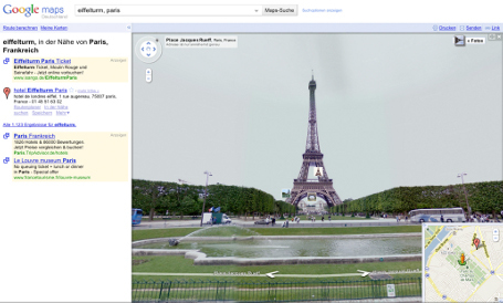 In Frankreich ist der Dienst Google Street View bereits aktiv