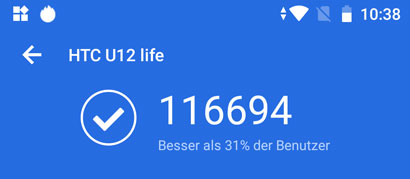 HTC U12 life Antutu