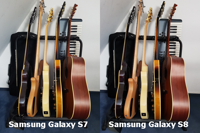 Kameravergleich S7 S8 Gitarren