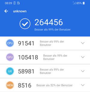 Antutu Benchmark KG G7: 265000