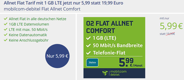 Allnet Flat Tarifaktion mobilcom