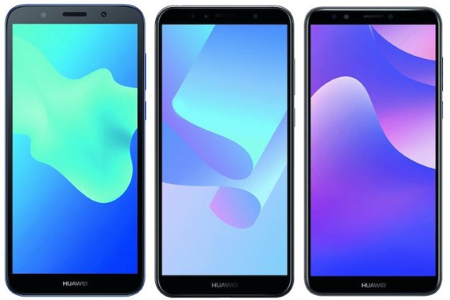 Frontansicht Huawei Y5, Y6 und Y7 2018