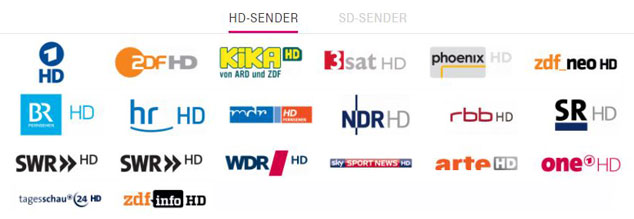 HD-Senderliste StartTV Telekom