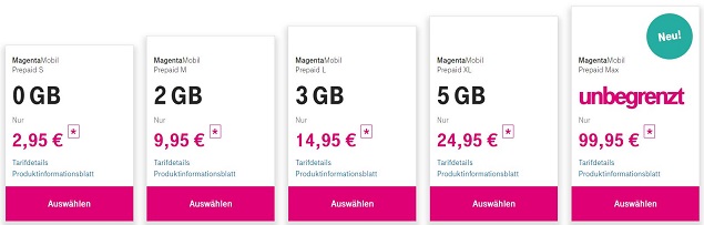 Telekom Prepaid Tarife mit 5G