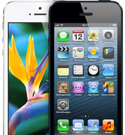 iPhone 5 schwarz und weiss